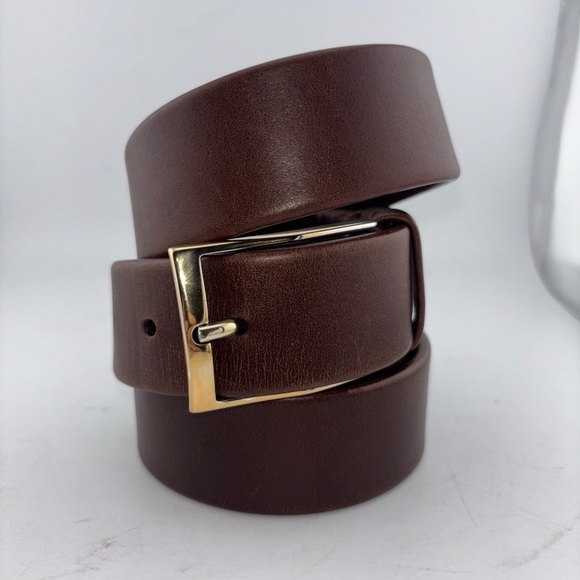 BILL LAVIN Soft Collection Brown LEATHER Size 40 Belt New Handmade​​
